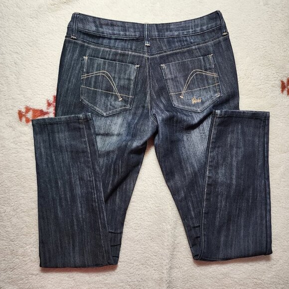 Guess Jeans Marina 31 (32x32) Dark Wash Low Rise Slim Denim Stretch Skinny - Picture 2 of 7